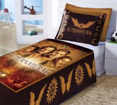 Jogo Lençol + Fronha Infantil Supernatural Jogo Lençol + Fronha Infantil Supernatural