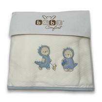 Jogo Lençol Infantil Baby Comfort Malha Macio Berço Azul RN Jogo Lençol Infantil Baby Comfort Malha Macio Berço Azul RN