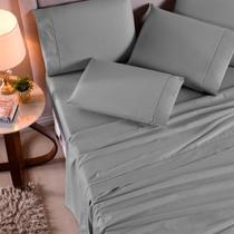 Jogo Lençol King 4 Peças 100% Algodão Ponto Palito Ref.4