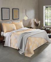 Jogo Lençol King Duplo Rubi Algodão 200 Fios Dobra Feita Naomi