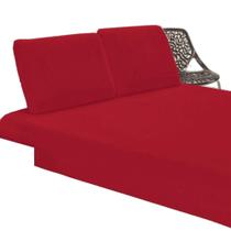 Jogo Lençol King Em Manta Plush 3 Peças Vermelho 100%