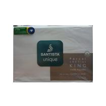 Jogo Lençol King Unique Percal 180 Fios Algodão 04 Peças Branco Santista