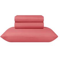 Jogo Lençol Microfibra Cama Queen Paco Milano Coral