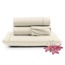 Jogo Lençol Micropercal 400 Fios Solteiro 3 Peças - Palha