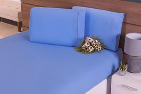 Jogo Lençol Mini Cama 160 x 0,80 x 15 Montessoriana 2 Peças Percal 200 Fios cor azul Jogo Lençol Mini Cama 160 x 0,80 x 15 Montessoriana 2 Peças Percal 200 Fios cor azul