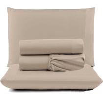 Jogo Lençol Pratik Peletizado Padrão 4 Peças Barato - Avelã Jogo Lençol Pratik Peletizado Padrão 4 Peças Barato - Avelã