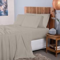 Jogo Lençol Queen 4 Peças 100% Algodão Ponto Palito Ref.4