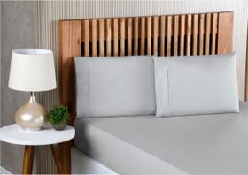 Jogo Lençol Queen 400 Fios 3 Peças 40cm Altura 100 algodao com elastico