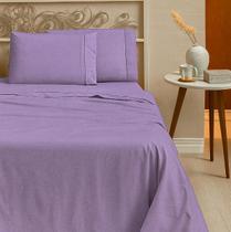 Jogo Lençol Queen 6 Peças MicroPercal Ponto Palito Ref.4M