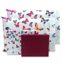 Jogo Lençol Queen 6 Peças Ponto Palito Estampado Percal 180 fios 40CM ALTURA Jogo Lençol Queen 6 Peças Ponto Palito Estampado Percal 180 fios 40CM ALTURA