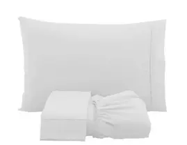 Jogo Lençol Queen Cama Box Percal 200 Fios 3 Peças Toque Macio Jogo Lençol Queen Cama Box Percal 200 Fios 3 Peças Toque Macio