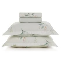 Jogo Lençol Queen Karsten 200 Fios 100 Algodão Percal 4 peças Dobra Feita