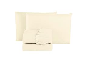 Jogo Lençol Queen Size Algodão 4 Peças Percal 200 Fios Hotel Pousada Cama Box