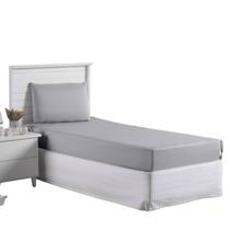 Jogo Lençol Roupa Cama Infantil Solteiro 2 Pçs Fronha Elastico Quarto Criança Adulto Simples Basico Cinza Jogo Lençol Roupa Cama Infantil Solteiro 2 Pçs Fronha Elastico Quarto Criança Adulto Simples Basico Cinza