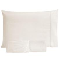 Jogo Lençol Solteiro 100% Algodão 200 Fios 02 Pçs C/ Elástico Ponto Palito