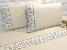 Jogo Lençol Solteiro 3 Peças 100% Algodão 200 Fios Richilieu