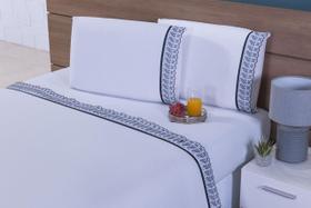 Jogo Lençol Solteiro King 3 Peças 200 Fios 40Cm Leze Preta Jogo Lençol Solteiro King 3 Peças 200 Fios 40Cm Leze Preta