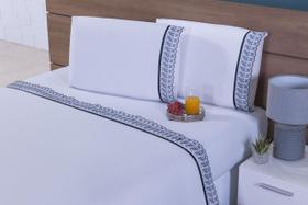 Jogo Lençol Solteiro King 3 Peças 200 Fios 40Cm Leze Preta Jogo Lençol Solteiro King 3 Peças 200 Fios 40Cm Leze Preta