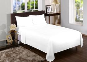 Jogo Lençol Solteiro King 4 Peças (2,03x0,96x35cm) 180 Fios Bainha Liso Branco Jogo Lençol Solteiro King 4 Peças (2,03x0,96x35cm) 180 Fios Bainha Liso Branco