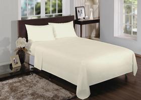Jogo Lençol Solteiro King 4 Peças (2,03x0,96x35cm) 180 Fios Bainha Liso Palha Jogo Lençol Solteiro King 4 Peças (2,03x0,96x35cm) 180 Fios Bainha Liso Palha
