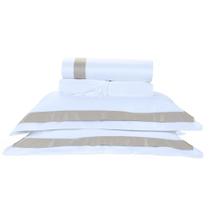 Jogo Lençol Solteiro Laisa 3Pçs 400 Fios 100% Algodão