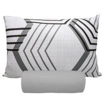 Jogo Lençol Solteiro Malha 100% Algodão Portallar Não Amassa