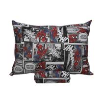 Jogo Lençol Spider Cartoon Elástico Menino Solteiro 2 Pçs