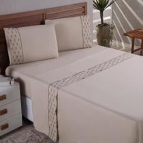 Jogo Lençol Super King Size 4 Peças - 400 Fios - Vermelho Li