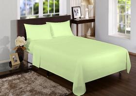 Jogo Lençol Viúva 4 Peças 2,03X1,20X30Cm 180 Fios Bainha