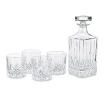 Jogo Licoreira de Vidro 700ml com 4 Copos Sofisticado - Tuut Jogo Licoreira de Vidro 700ml com 4 Copos Sofisticado - Tuut