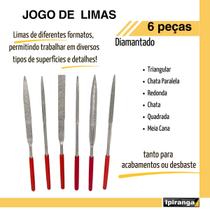Jogo lima diamantado 6Pol 000600 IPIRANGA Jogo lima diamantado 6Pol 000600 IPIRANGA