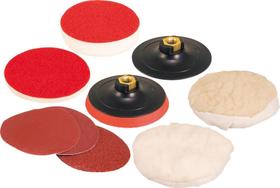 Jogo lixamento e polimento 4.1/2" rosca m14 c/ 9 pç Vonder Jogo lixamento e polimento 4.1/2" rosca m14 c/ 9 pç Vonder