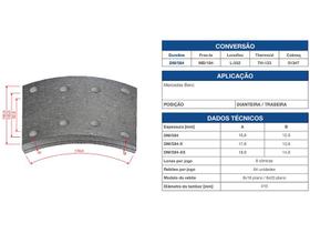 Jogo Lona Freio Caminhão Mb Atego 1618, 1620