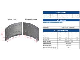 Jogo Lona Freio FD Vw IV Médio Cobreq - 0814T