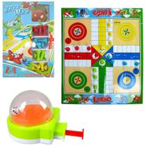 Jogo ludo com tabuleiro + acessorios e luz a bateria 18 pecas na caixa - ART TOYS