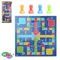 Jogo ludo com tabuleiro trilha + dado e 16 pinos