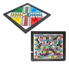 Jogo Ludo E Sobe Desce educativo tabuleiro Grande e Pequeno