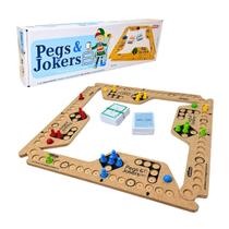 Jogo Ludo Pegs and Jokers Brinquedo Educativo Cognitivo Carimbras 3 anos