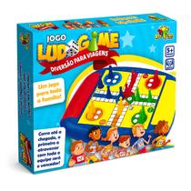 Jogo Ludo Tabuleiro Infantil Compacto 18 Peças Com Dado E Pinos Para Viagem
