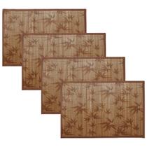 Jogo Lugar Americano Mesa Posta 4 Peças Bambu 30cm x 45cm