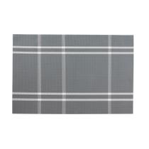 Jogo Lugar Americano Plaid Cinza 06 Peças JA20166