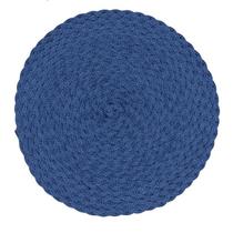 Jogo Lugar Americano Redondo Azul 38cm Feito à mão Sousplat Decoração Mesa Jantar Descanso Prato Jogo Lugar Americano Redondo Azul 38cm Feito à mão Sousplat Decoração Mesa Jantar Descanso Prato