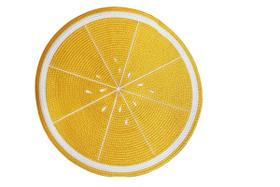 Jogo Lugar Americano Redondo Fruta Limão 38 Cm Decoração
