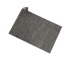 Jogo Lugar Americano Retangular Cinza 45 (L) x 30 (A)cm PVC Decoração Mesa Jantar Descanso Prato