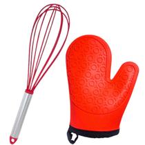 Jogo Luva Termica + Fue Batedor Ovos De Silicone Fouet Misturador Para Confeitaria Bolos Jogo Luva Termica + Fue Batedor Ovos De Silicone Fouet Misturador Para Confeitaria Bolos