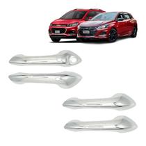 Jogo Maçaneta Aplique Cromado Onix 2020 2021 2022 2023 Tracker 2020 2021 2022 2023 Montana 2022 2023 Com 2 Keyless