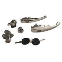 Jogo Maçaneta Ext Porta Cromada Fusca 78 79 80 82 83 84 85..