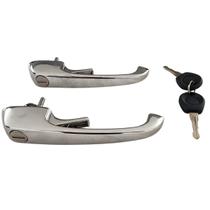 Jogo Maçaneta Ext Porta Dianteira Cromada Kombi 77 Até 13