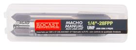 Jogo Macho Rosca Fina Manual Aço Liga 1/4 X 28 Unf Rocast