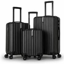 Jogo Mala de Viagem 3 peças com Rodas 360 RZNL em material ABS Leve Resistente com gancho Jogo Mala de Viagem 3 peças com Rodas 360 RZNL em material ABS Leve Resistente com gancho